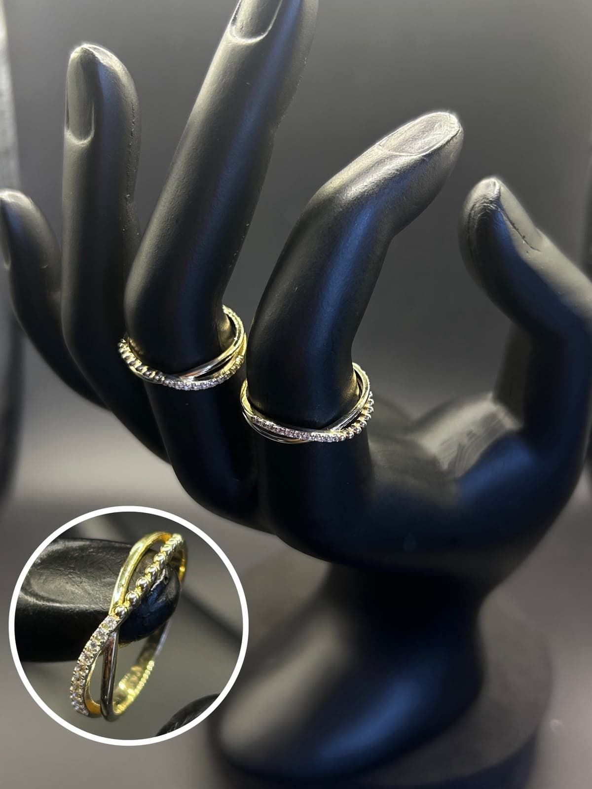Anillo Argolla Entrelazada 