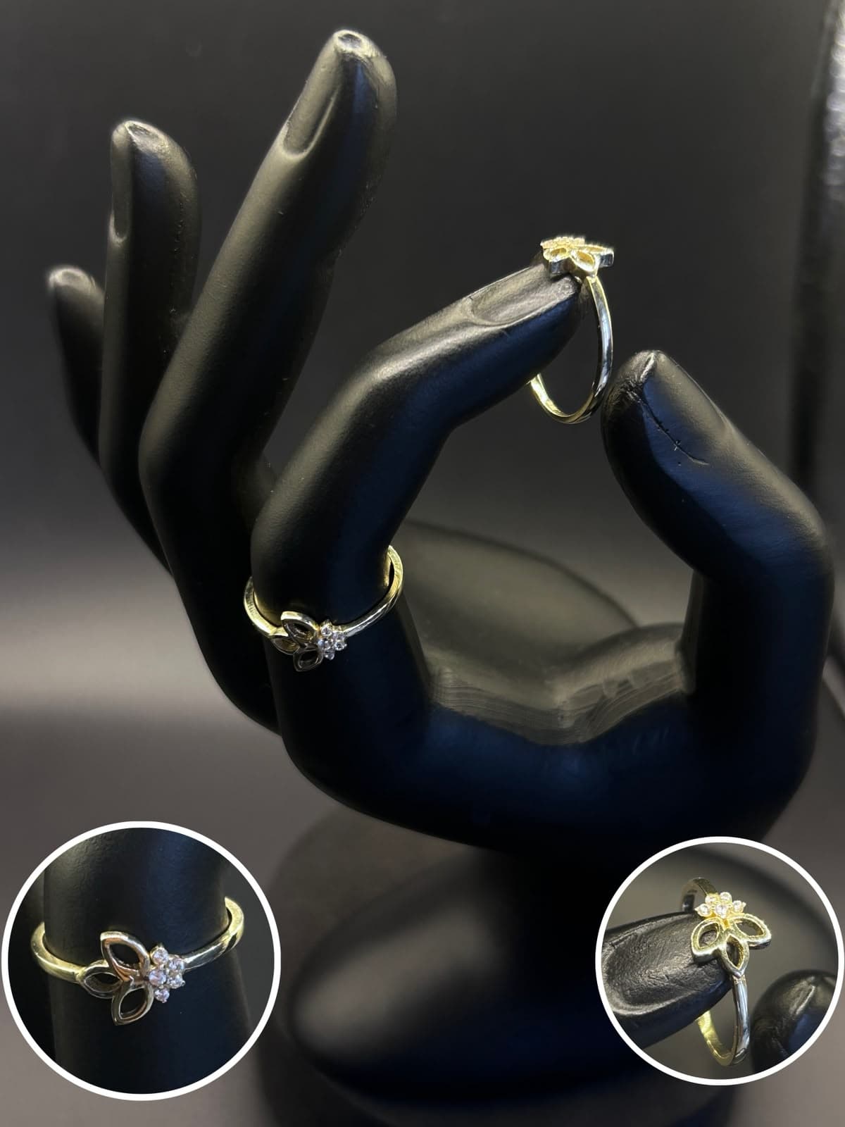 Anillo Tulipán Con Zirconias 