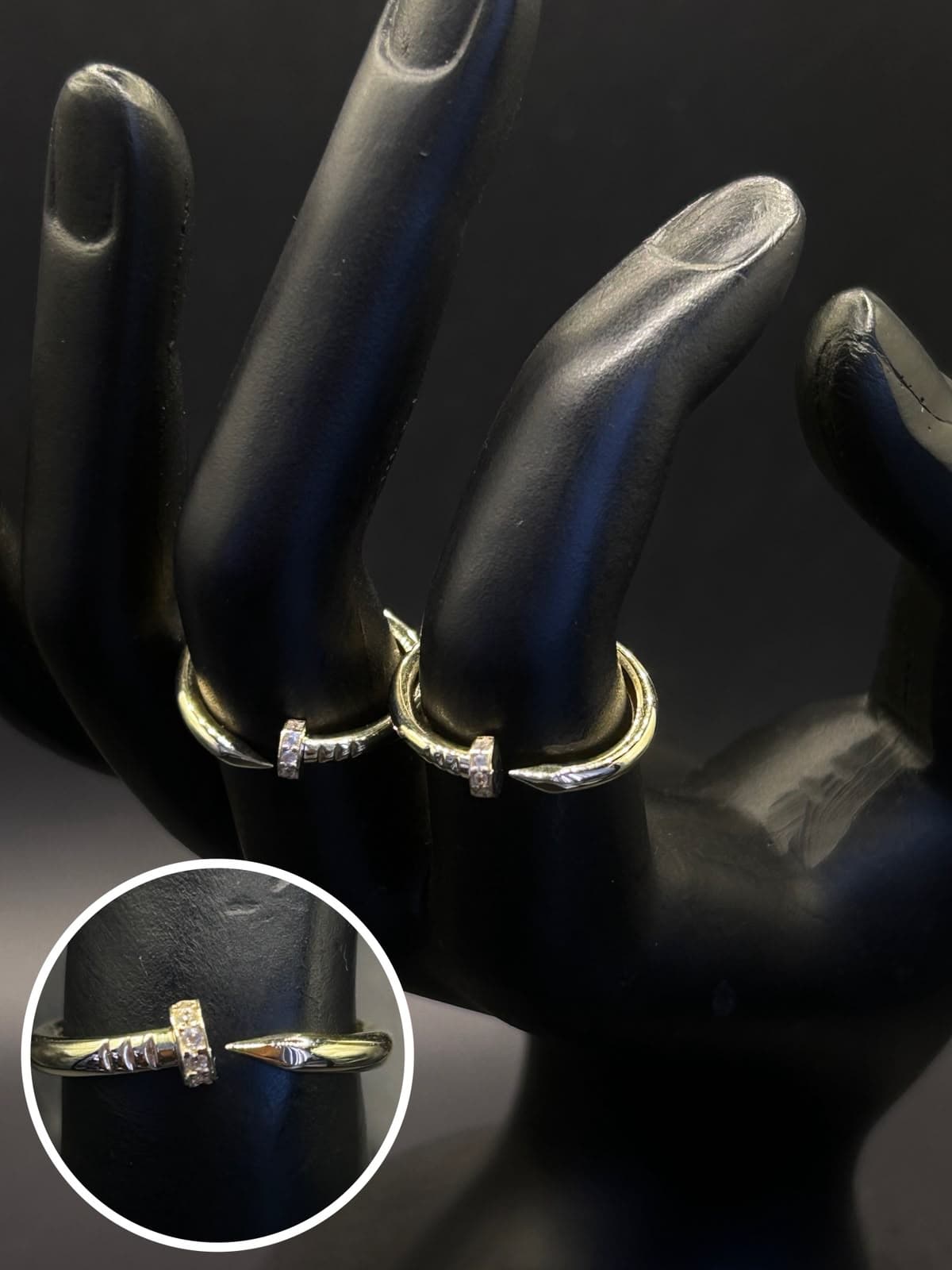 Anillo Clavo Oro 10k Ajustable Inspiracion Cartier