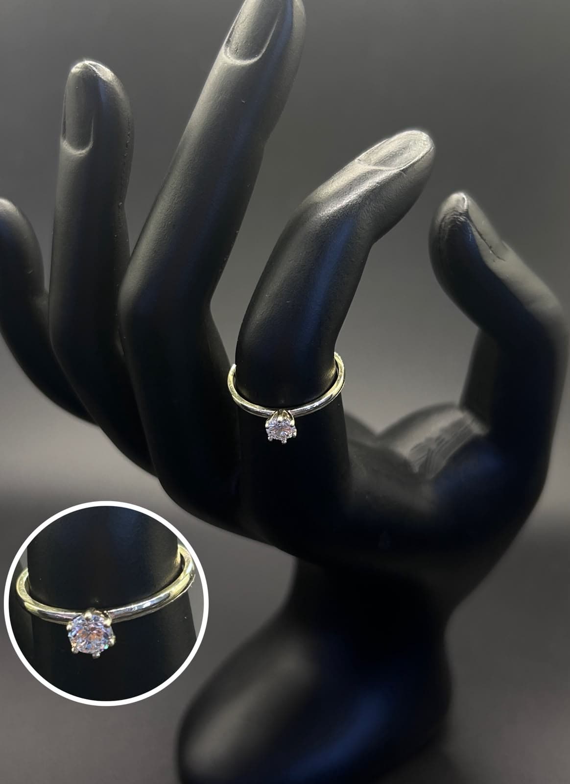 Anillo Moissanita Oro 10k 