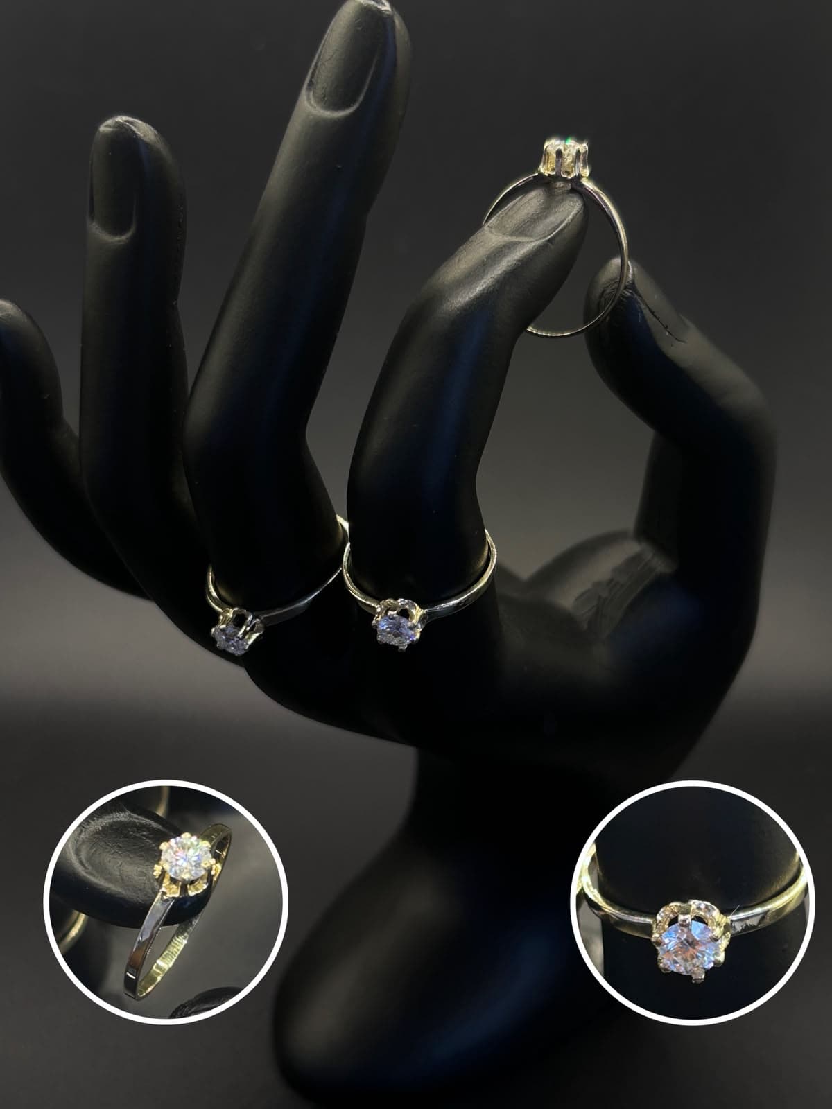 Anillo Moissanita Montadura 6 Uñas