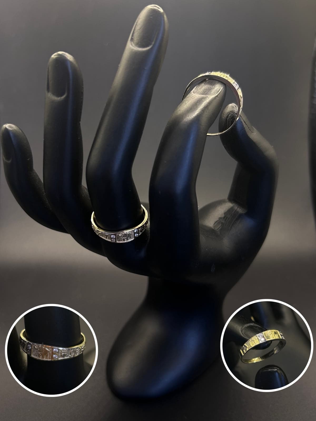 Anillo De La Buena Suerte Con Zirconias Blancas